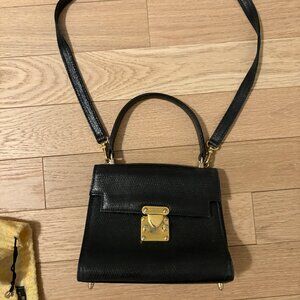 Vintage Fendi Black Top Handle Cross Body Bag